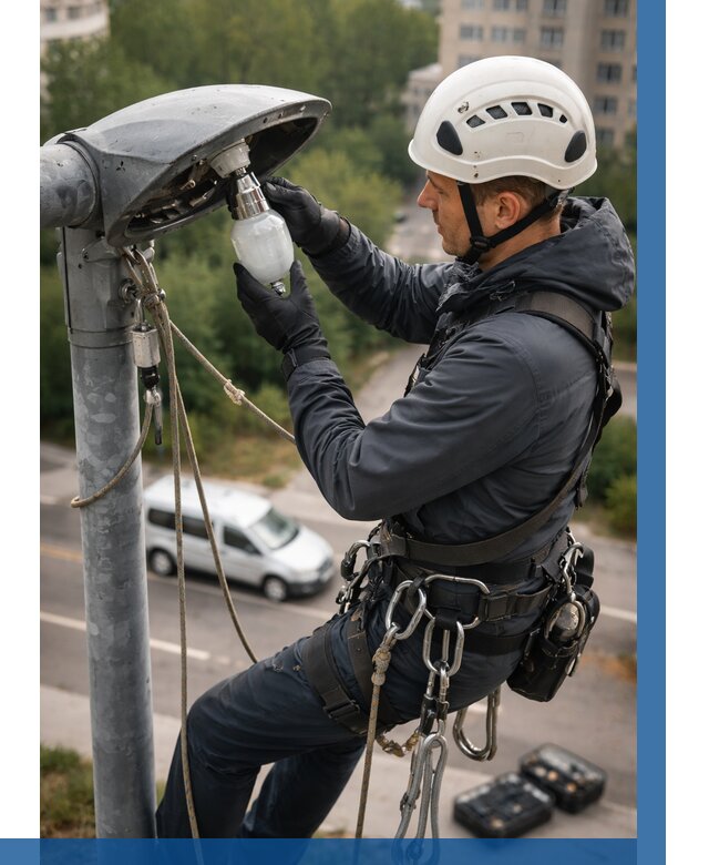 Замена ламп на высоте в Серпухове от 2540 р. | ВЫСОТНИК-Срп