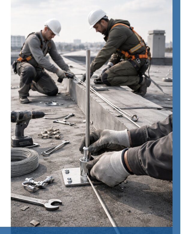 Монтаж молниезащиты на кровле в Серпухове цена от 25403 р. | ВЫСОТНИК-Срп