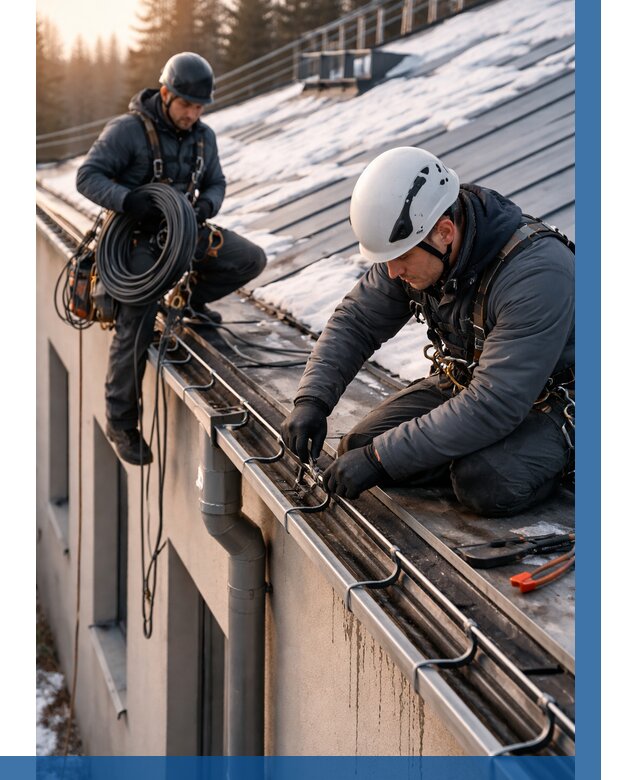 Монтаж греющего кабеля на кровле в Серпухове от 457 р. | ВЫСОТНИК-Срп