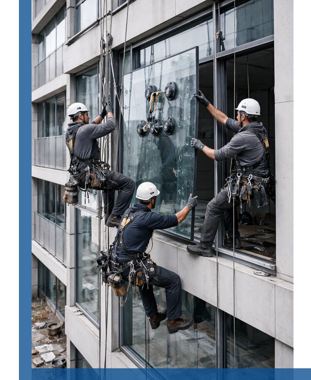 Фасадное остекление и монтаж витражей зданий в Серпухове под ключ