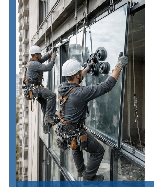 Витражное остекление фасадов и лоджий в Серпухове под ключ