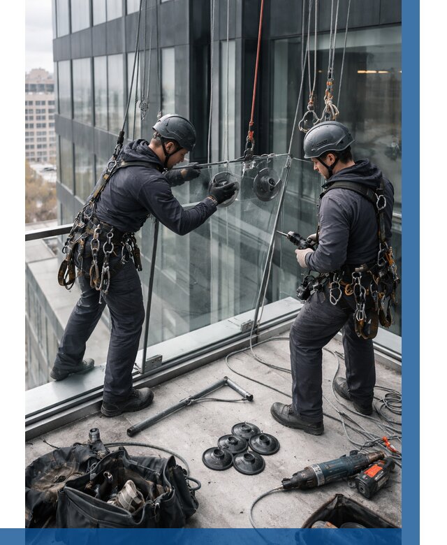 Монтаж стеклянных ограждений в Серпухове от 2540 р. | ВЫСОТНИК-Срп