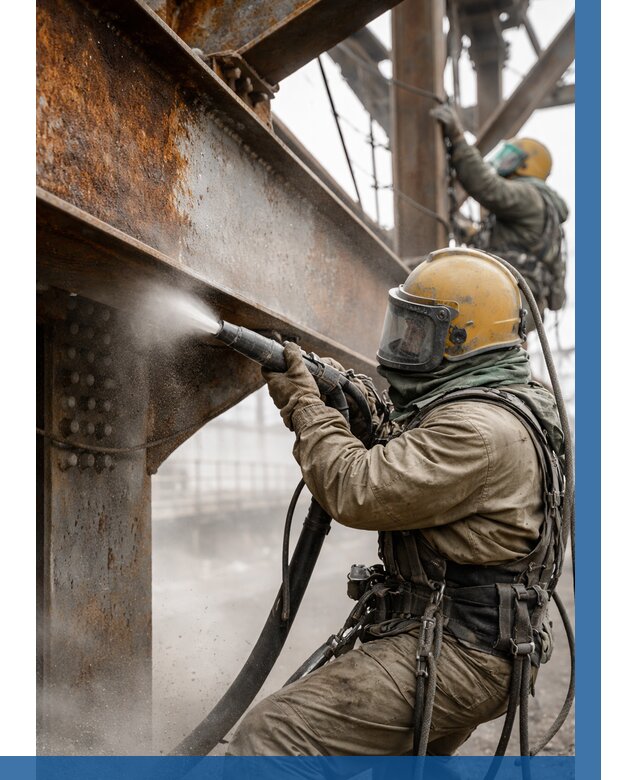 Пескоструйная очистка металлоконструкций в Серпухове по 610 р. ВЫСОТНИК-Срп