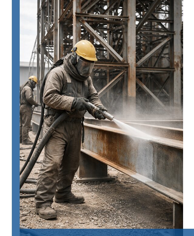 Пескоструйная очистка металлоконструкций в Серпухове промышленная