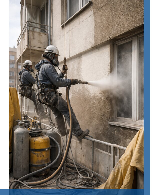 Пескоструйная очистка фасада в Серпухове от 660 р. | ВЫСОТНИК-Срп