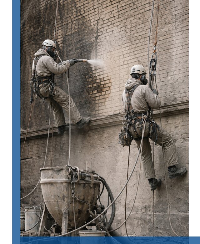 Пескоструйная очистка фасадов в Серпухове профессионально