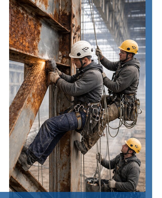 Зачистка металла от ржавчины в Серпухове от 356 р. | ВЫСОТНИК-Срп