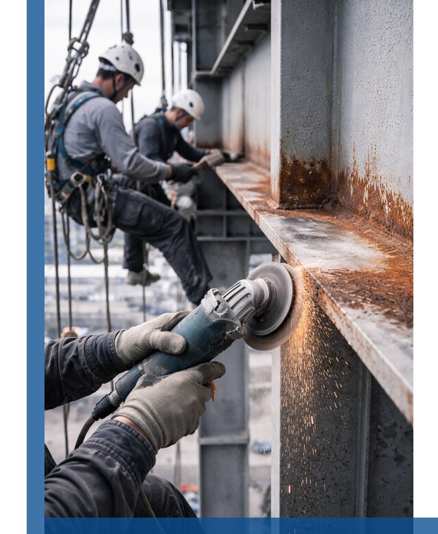 Зачистка металла от ржавчины и подготовка поверхностей в Серпухове