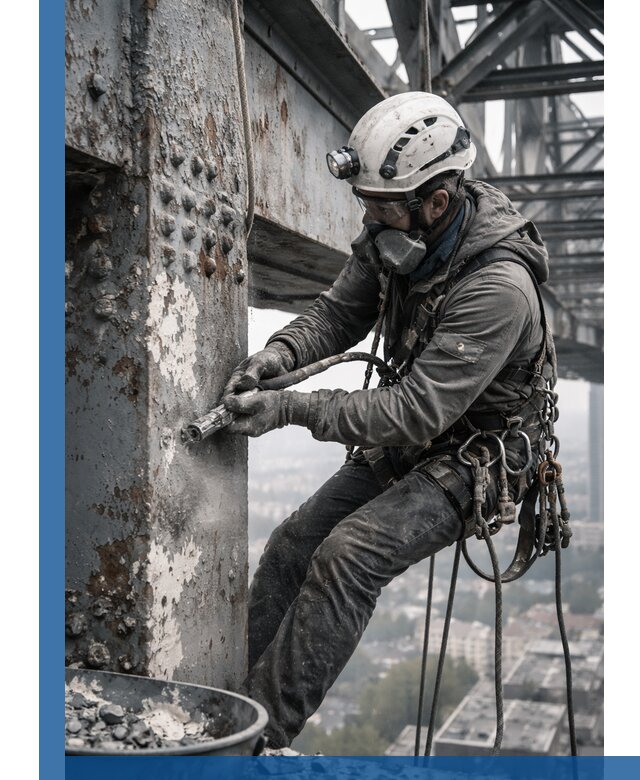 Удаление старой краски с металлических конструкций в Серпухове