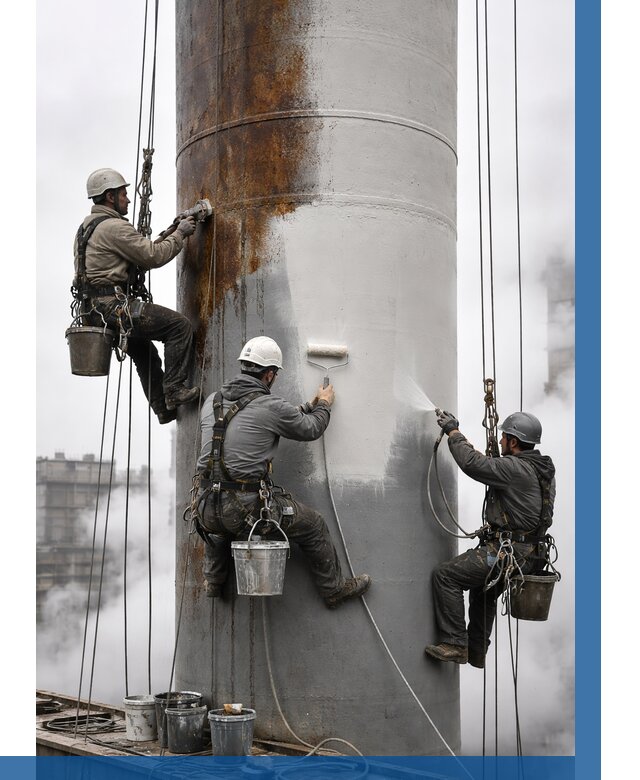 Покраска дымовых труб в Серпухове от 8637 р. | ВЫСОТНИК-Срп