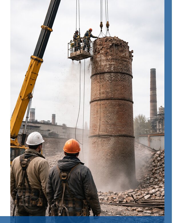 Демонтаж дымовой трубы в Серпухове от 91449 р. | ВЫСОТНИК-Срп, смета