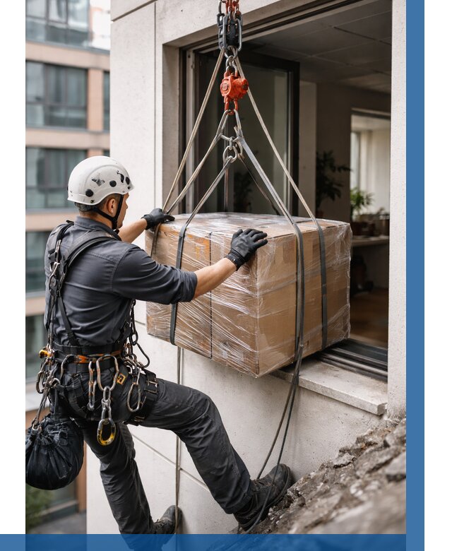 Подъем груза через окно в Серпухове от 4572 р. | ВЫСОТНИК-Срп