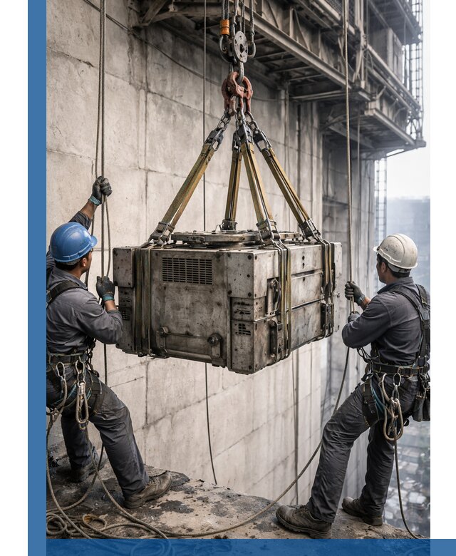 Такелажные работы на высоте, подъем и монтаж грузов в Серпухове