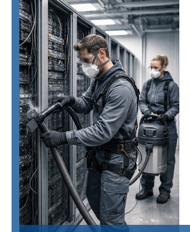 Обеспыливание серверной комнаты в Серпухове, профессиональная очистка