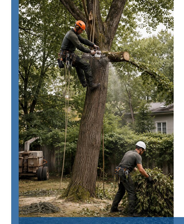 Кронирование деревьев в Серпухове, безопасная высотная обрезка