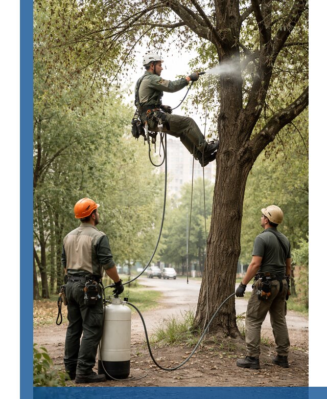 Обработка деревьев от вредителей в Серпухове профессиональная защита