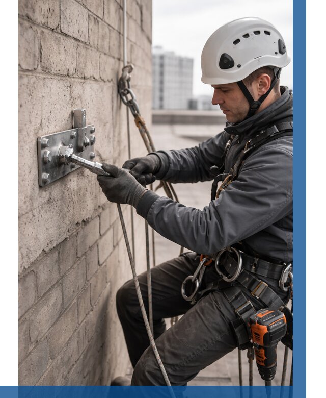 Установка анкерных точек в Серпухове от 3556 р. | ВЫСОТНИК-Срп