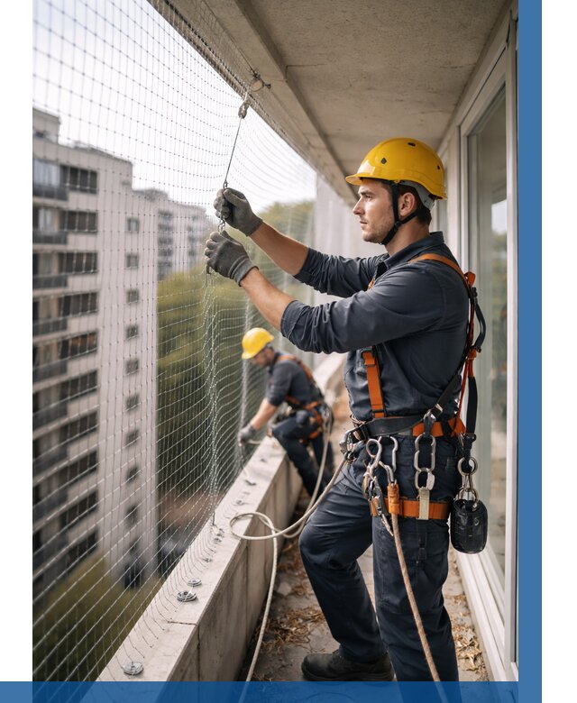 Монтаж сетки от птиц в Серпухове от 4572 р. | ВЫСОТНИК-Срп