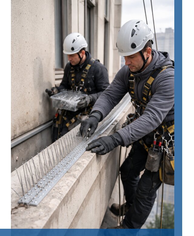 Установка шипов от птиц в Серпухове от 864 р. | ВЫСОТНИК-Срп